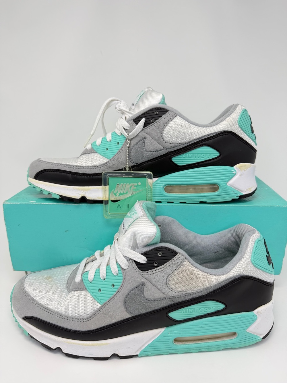Nike Air Max Sneakers in Mint and Gray with Black Accents
